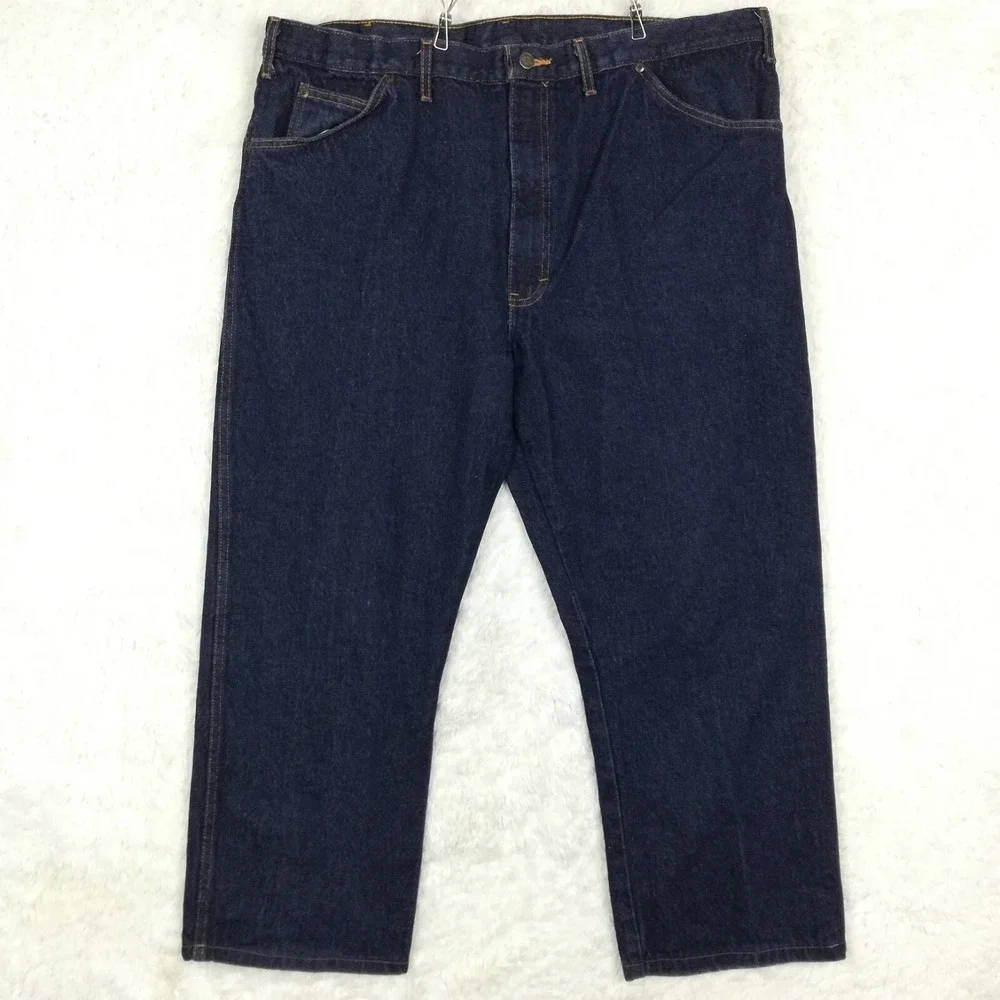 Dickies Mens Jeans Regular Fit Straight Leg Blue Denim Dark Indigo 44x30‎